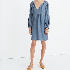 Madewell Indigo Peasant Dress